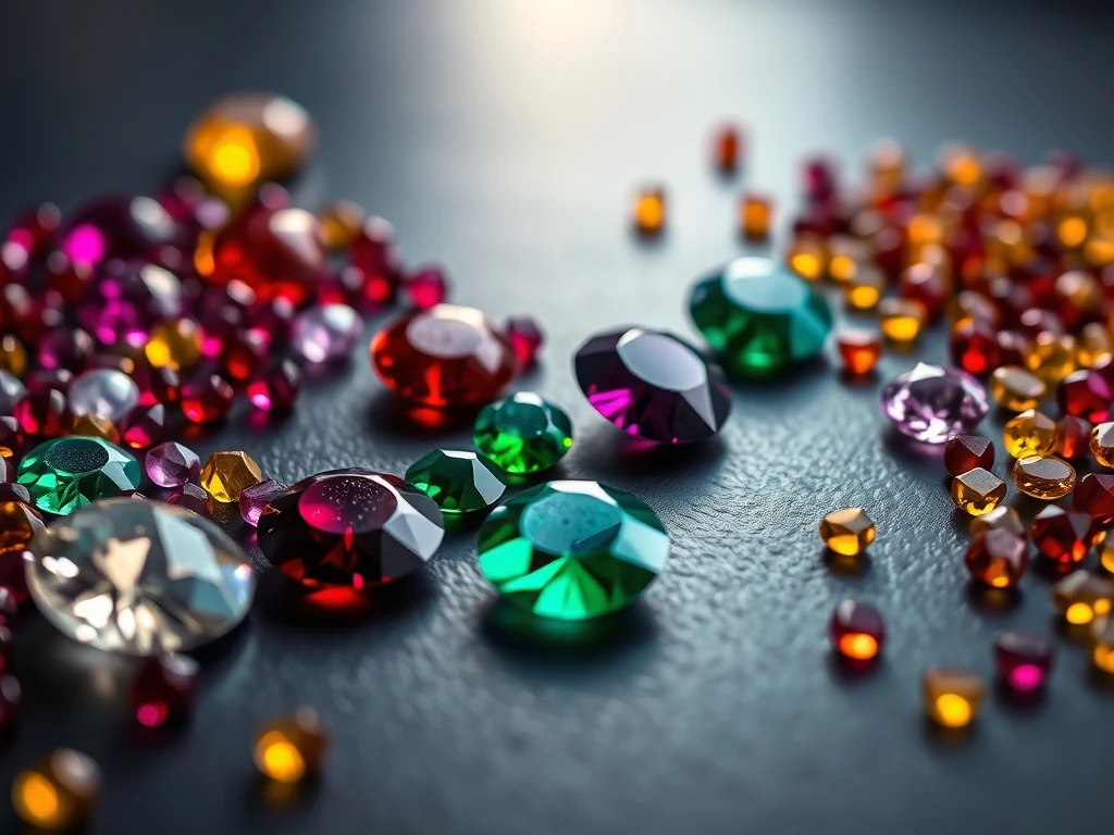 AI-generated gemstone industry illustration; not supplier products or premises.