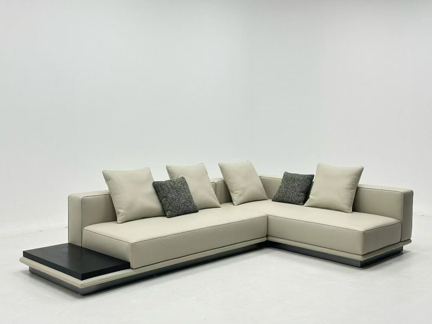 Supplier-provided image of a light-coloured corner sofa